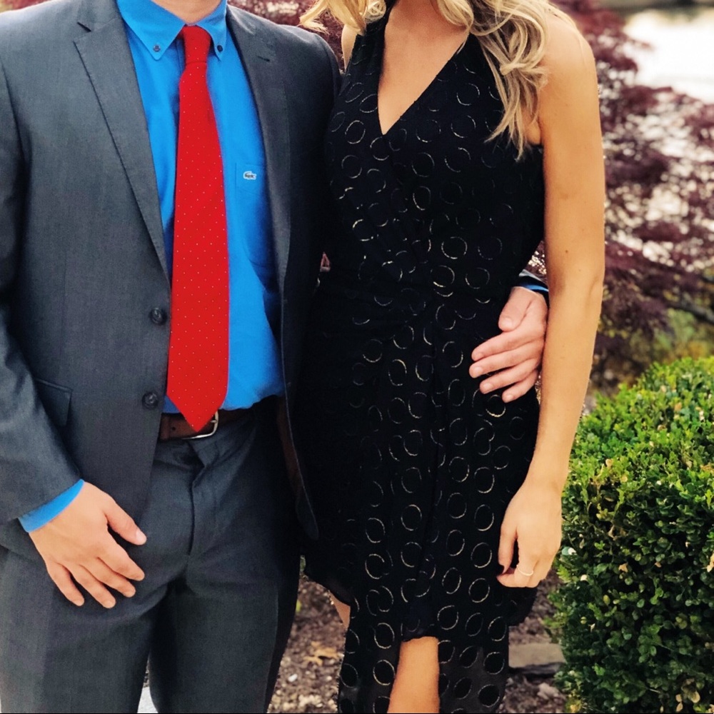 ramy brook Nyc metallic cocktail dress